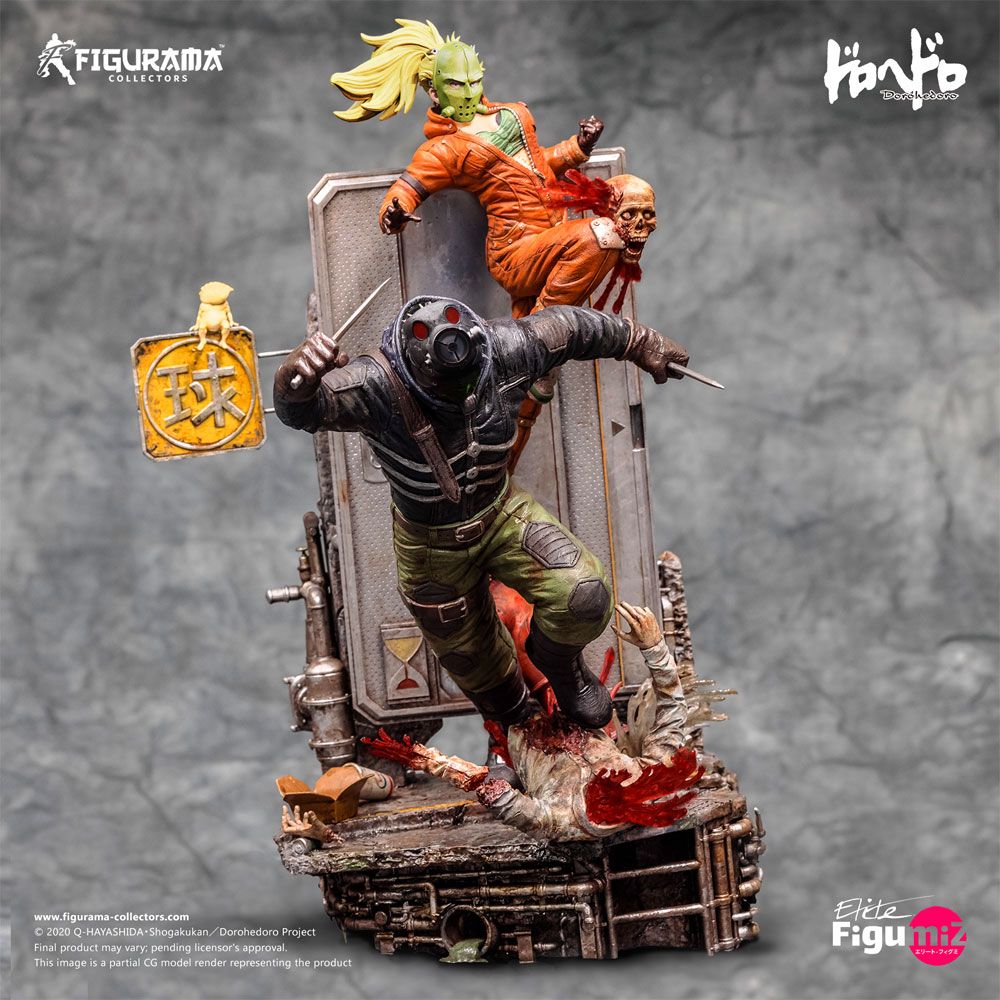 Dorohedoro Elite FigumiZ Diorama 1/8 Caiman &amp; Nikaido 37 cm