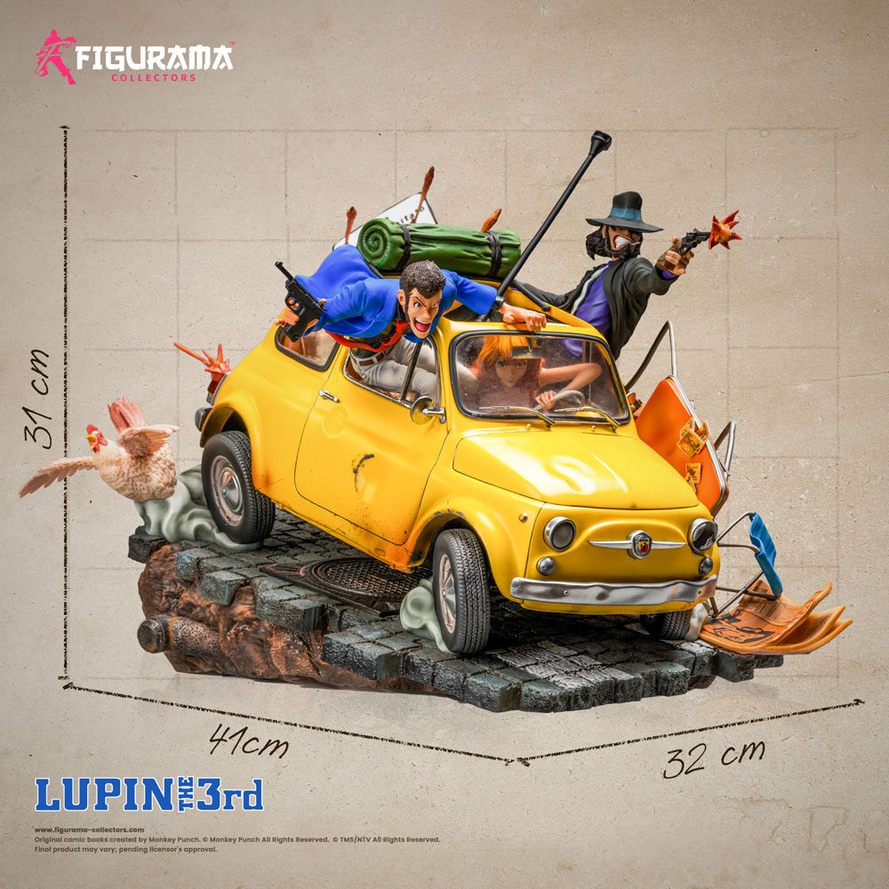 Lupine III Elite Diorama Statue 1/8 Lupine, Jigen &amp; Fujiko 31 cm