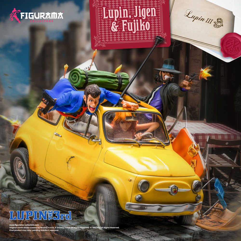 Lupin III Elite Diorama Statue 1/8 Lupin, Jigen & Fujiko 31 cm