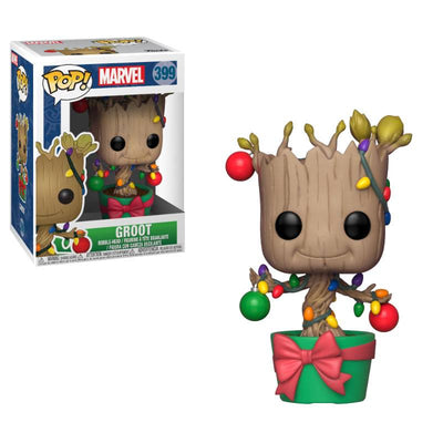 Marvel Comics POP! Marvel Holiday Vinyl Bobble-Head Groot (Lights & Ornaments) 9 cm