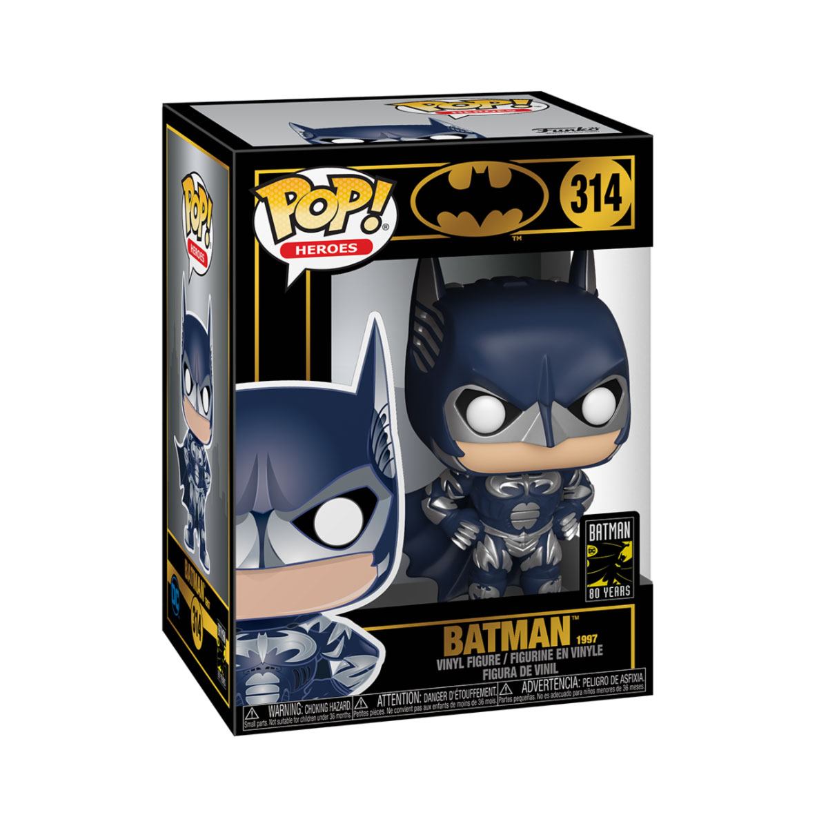 Batman 80th POP! Heroes Vinyl Figure Batman (1997) 9cm