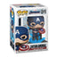 Avengers: Endgame POP! Movies Vinyl Figure Captain America w/Broken Shield & Mjölnir 9 cm