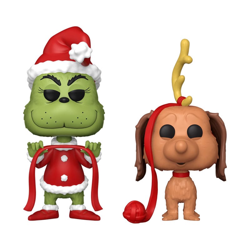 The Grinch(Anniversary) POP! Books Vinyl Figures 2-Pack Grinch w/ Max 9 cm