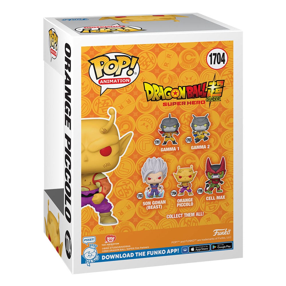 Dragon Ball Super: Super Hero POP! Animation Vinyl Figure Orange Small 9 cm