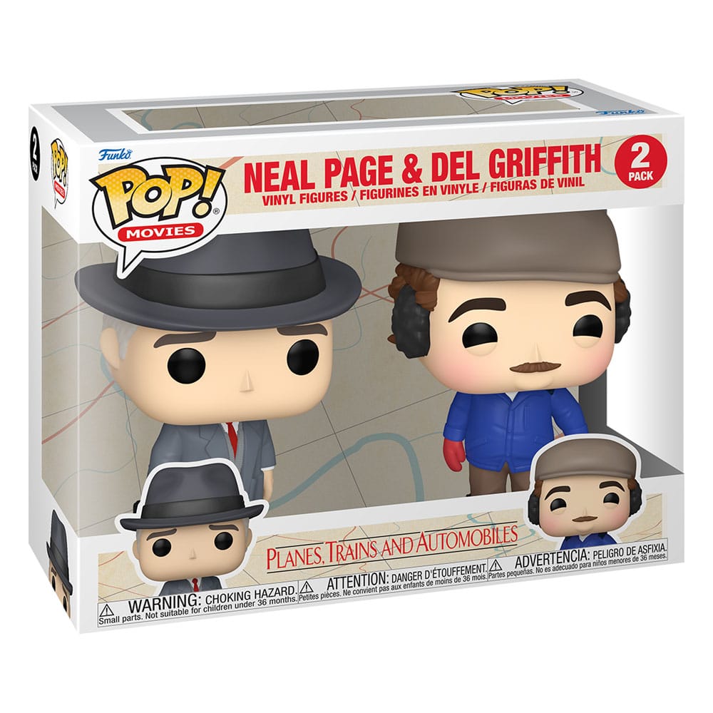 Planes, Trains and Automobiles POP! Movies Vinyl Figures 2-Pack Neal Page &amp; Del Griffith 9 cm