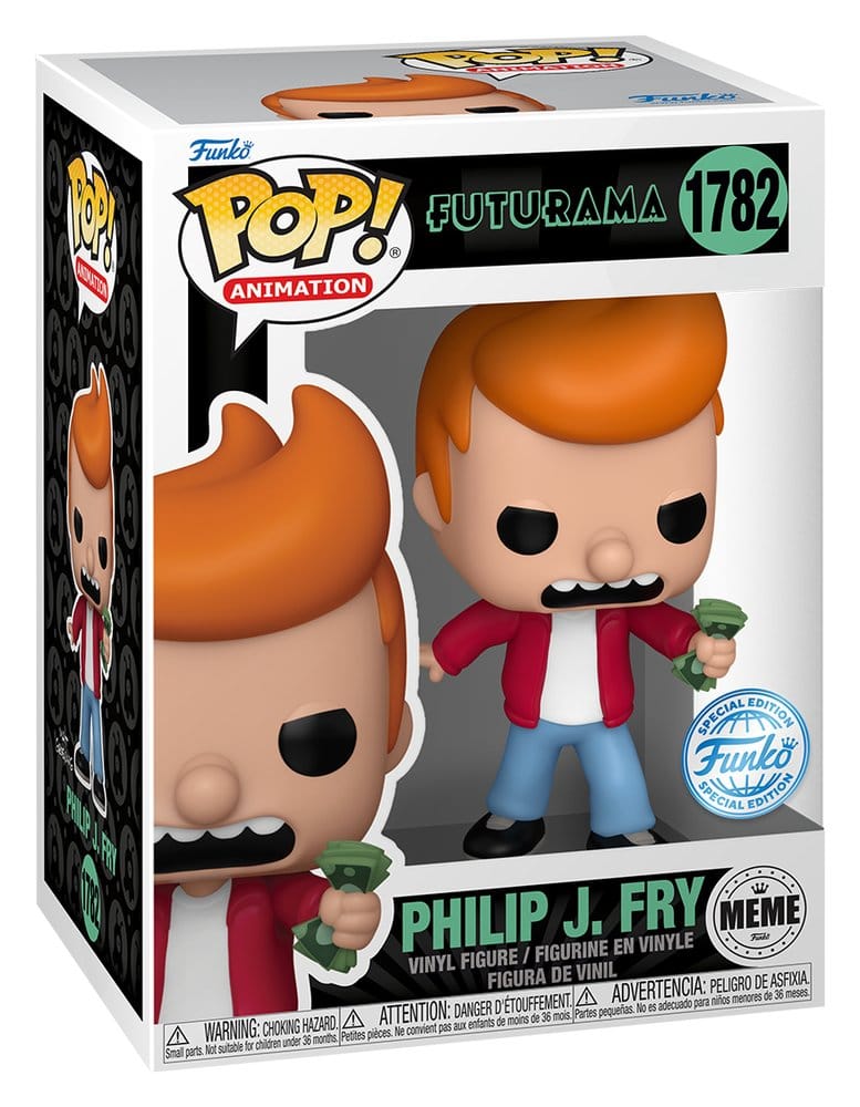 Futurama POP! Animation Vinyl Figure Philip J. Fry (Take My Money Meme) Exclusive Edition 9 cm