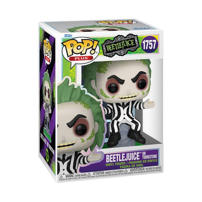 Beetlejuice POP! Plus Movies Vinyl Figure Beetlejuice w/tombstone 9 cm