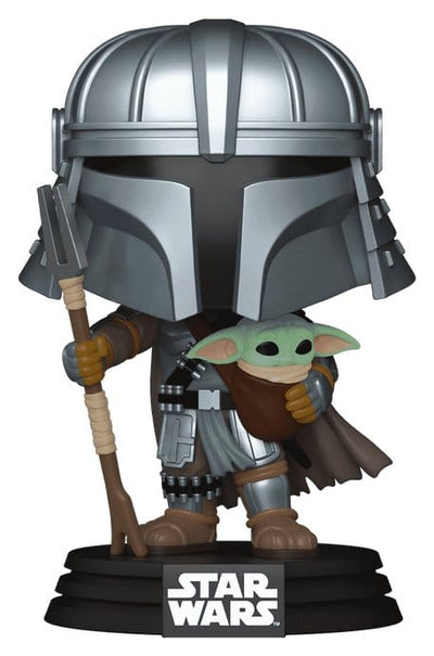 Star Wars POP! Vinyl Bobblehead Figure Mandalorian with Grogu (Impressions) Exclusive 9 cm