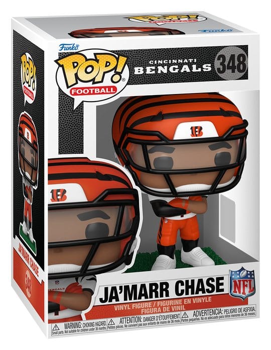NFL POP! Vinyl Figure : Bengals- Ja'Marr Chase (clear visor) 9 cm