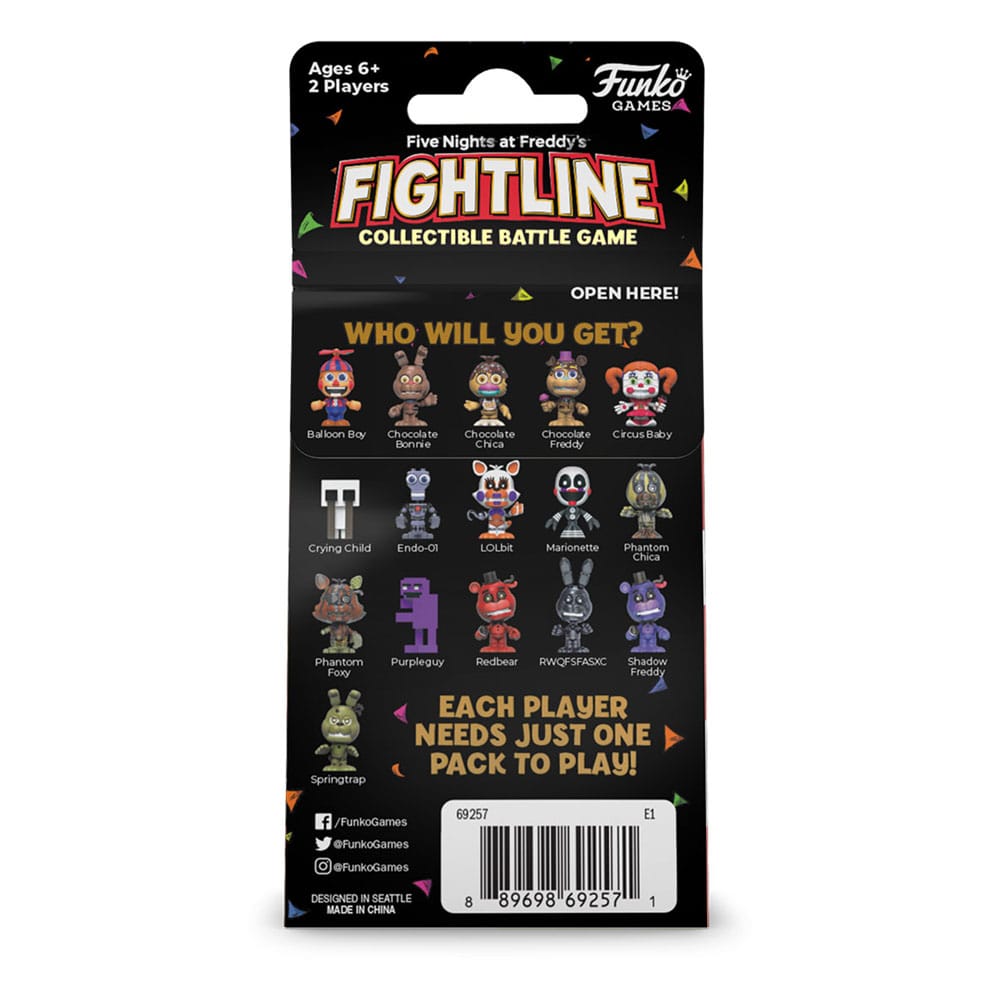 Five Nights at Freddy's Collectable Battle Game Card Game Extension Pack Fightline