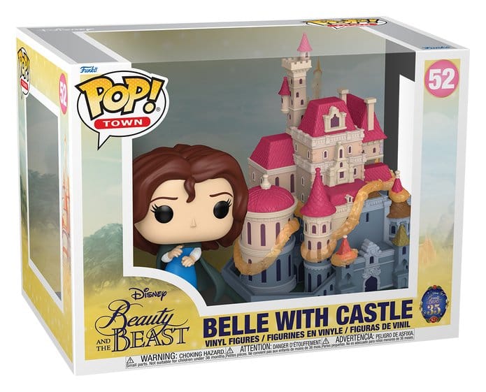 Beauty and the Beast POP! Town Vinyl Figures Belle with Castle 9 cm