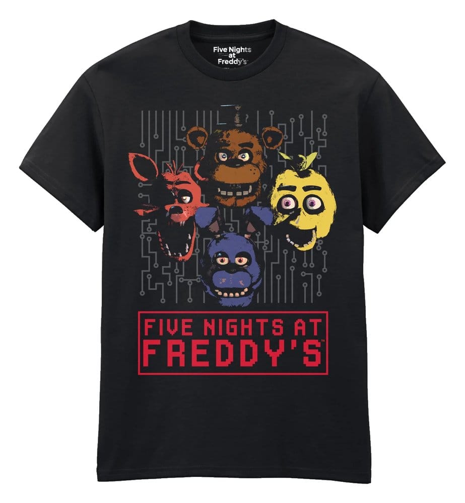 Five Nights at Freddy’s T-Shirt 4 Heads Black