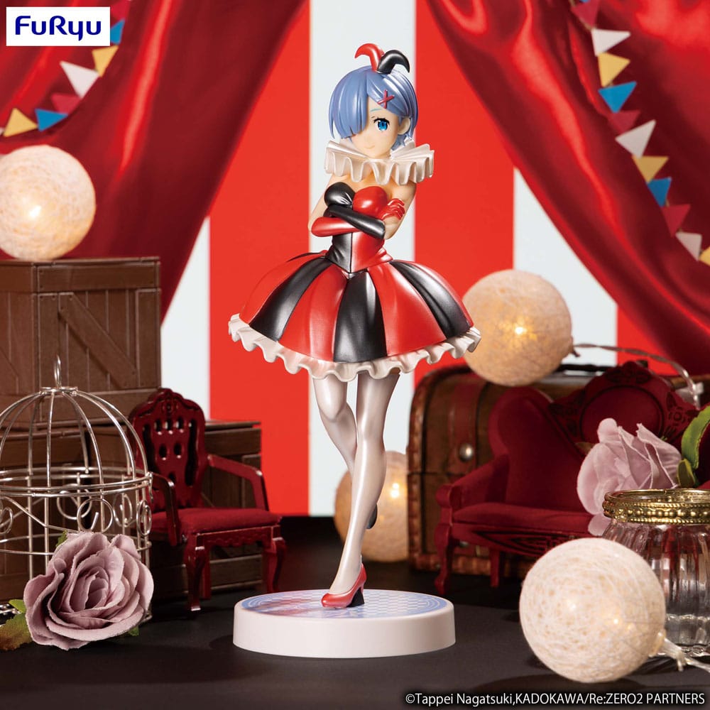 Re:ZERO SSS PVC Statue Rem in Circus Pearl Color Ver. 21 cm