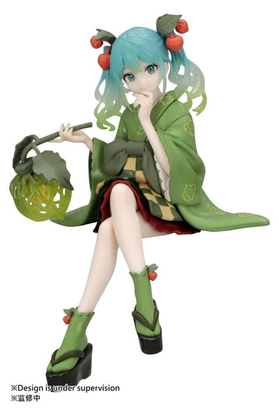 Hatsune Miku Noodle Stopper PVC Figure Flower Fairy Winter Cherry Green Color Ver. 15 cm