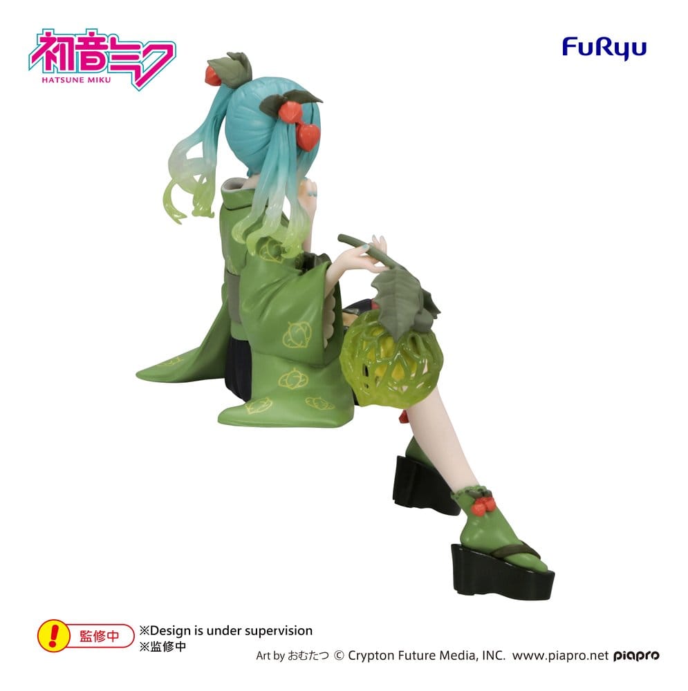 Hatsune Miku Noodle Stopper PVC Figure Flower Fairy Winter Cherry Green Color Ver. 15 cm