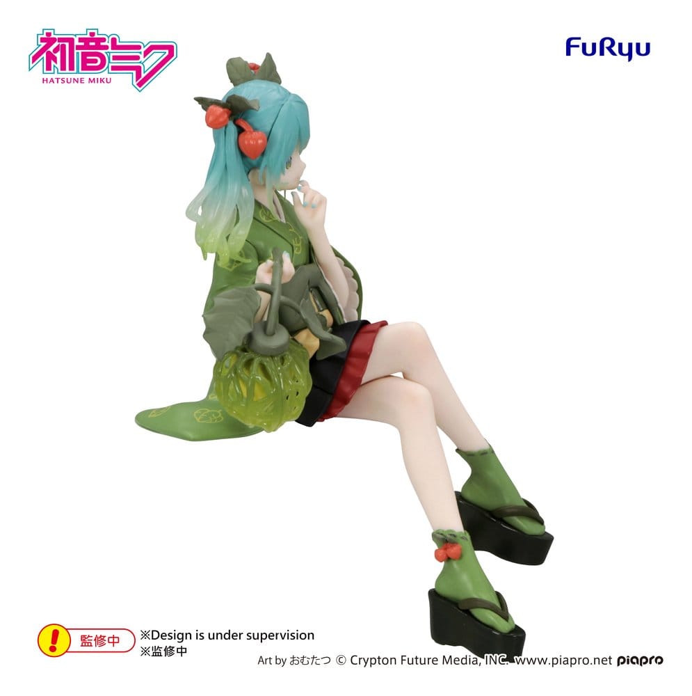 Hatsune Miku Noodle Stopper PVC Figure Flower Fairy Winter Cherry Green Color Ver. 15 cm
