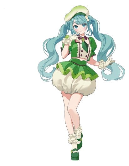 Hatsune Miku x Tirol Choco Collaboration PVC Figure Matcha Mochi Ver. 19 cm
