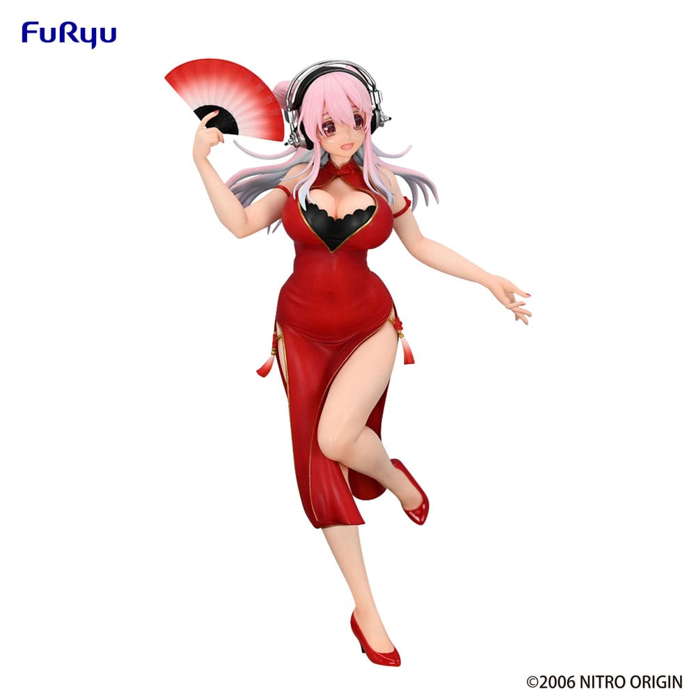 Super Sonico Trio-Try-iT PVC Statue China Dress Ver. 21 cm