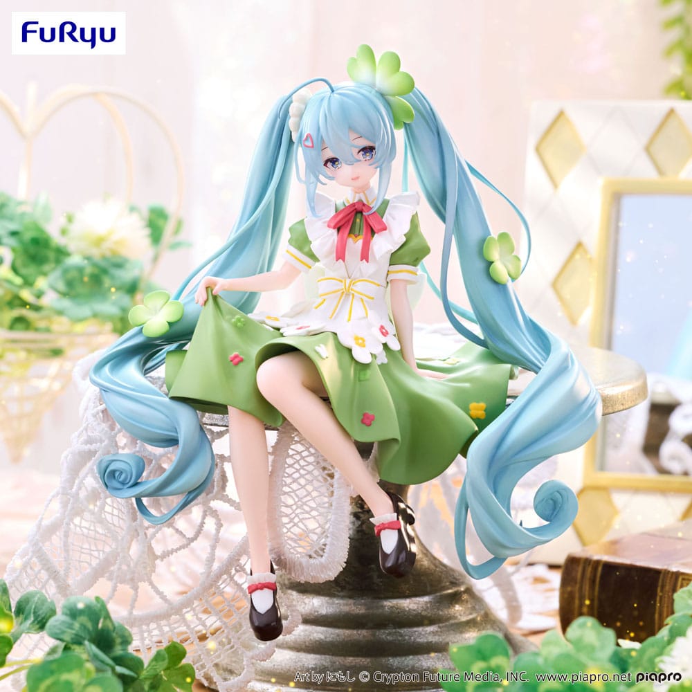 Hatsune Miku Noodle Stopper PVC Statue Flower Fairy Clover 15 cm