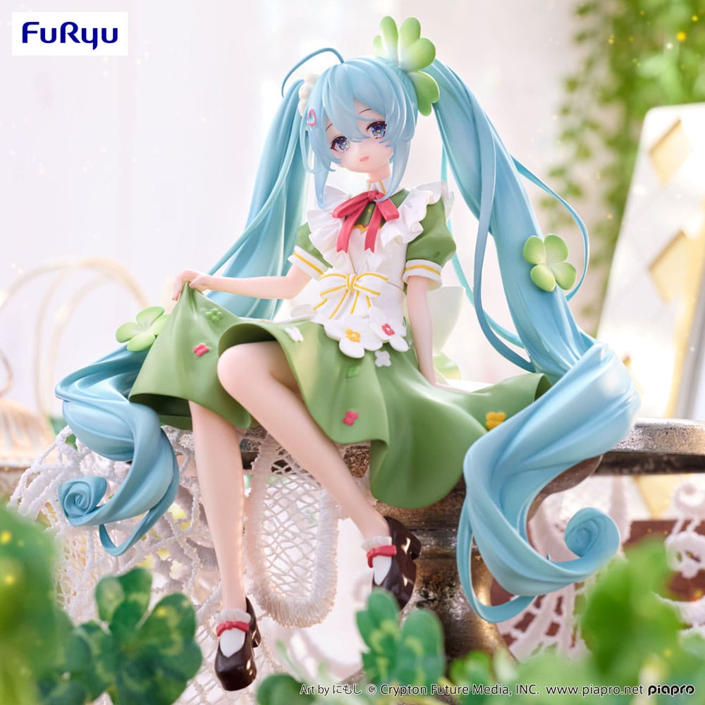 Hatsune Miku Noodle Stopper PVC Statue Flower Fairy Clover 15 cm