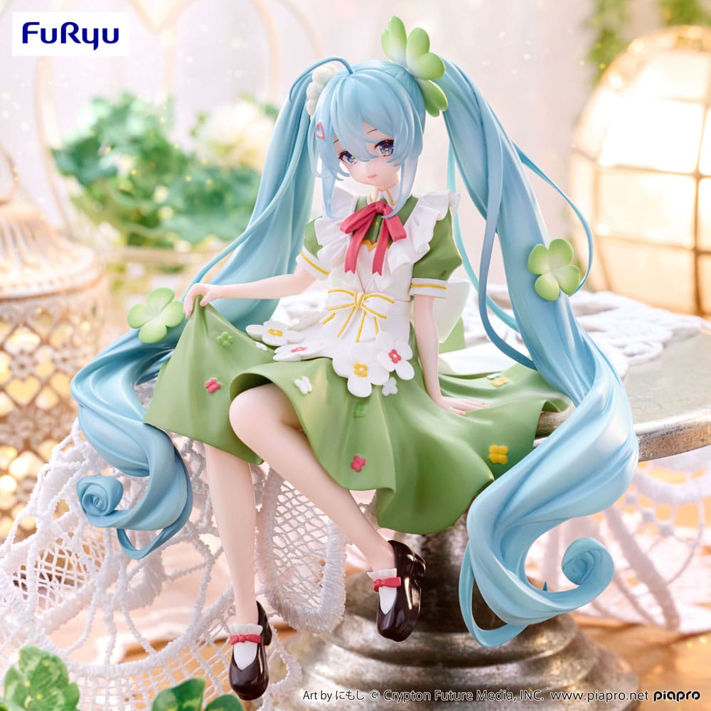 Hatsune Miku Noodle Stopper PVC Statue Flower Fairy Clover 15 cm