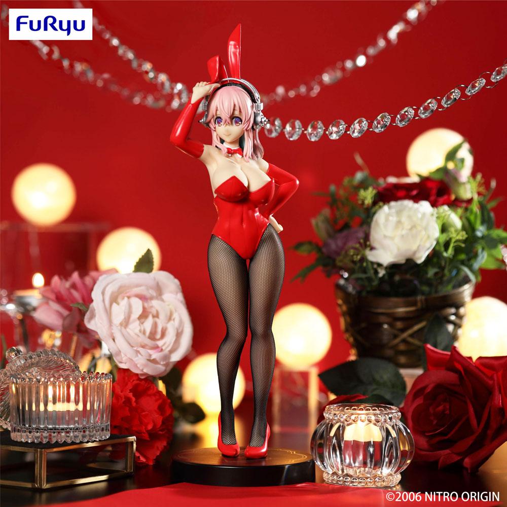 Super Sonico BiCute Bunnies PVC Statue Super Sonico Red Ver. 28 cm