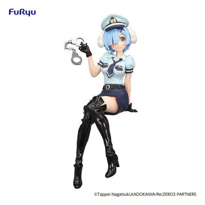 Re:Zero Starting Life in Another World Noodle Stopper  PVC Statue Rem Police Officer Cap with Dog Ears 14 cm