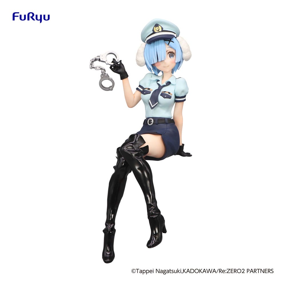 Re:Zero Starting Life in Another World Noodle Stopper  PVC Statue Rem Police Officer Cap with Dog Ears 14 cm - Damaged packaging