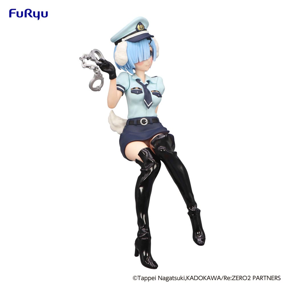 Re:Zero Starting Life in Another World Noodle Stopper  PVC Statue Rem Police Officer Cap with Dog Ears 14 cm - Damaged packaging