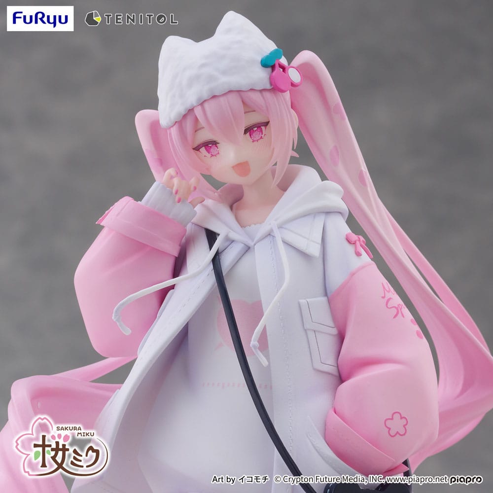 Hatsune Miku Tenitol PVC Statue Sakura Miku Cool style [petit] 19 cm