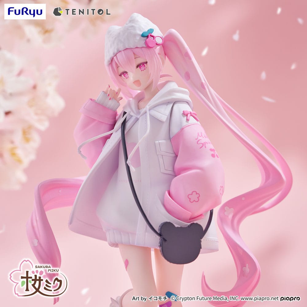 Hatsune Miku Tenitol PVC Statue Sakura Miku Cool style [petit] 19 cm