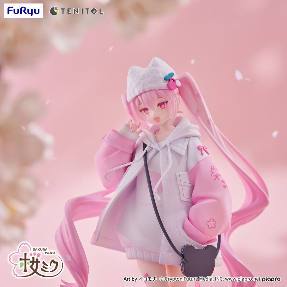 Hatsune Miku Tenitol PVC Statue Sakura Miku Cool style [petit] 19 cm