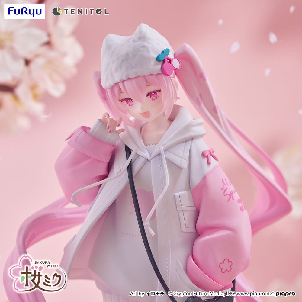Hatsune Miku Tenitol PVC Statue Sakura Miku Cool style [petit] 19 cm