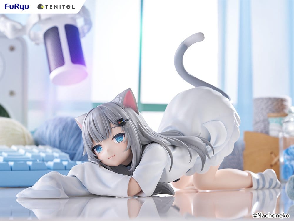 Virtual Youtuber Tenitol Big Noodle Stopper PVC Figure Nachoneko 18 cm