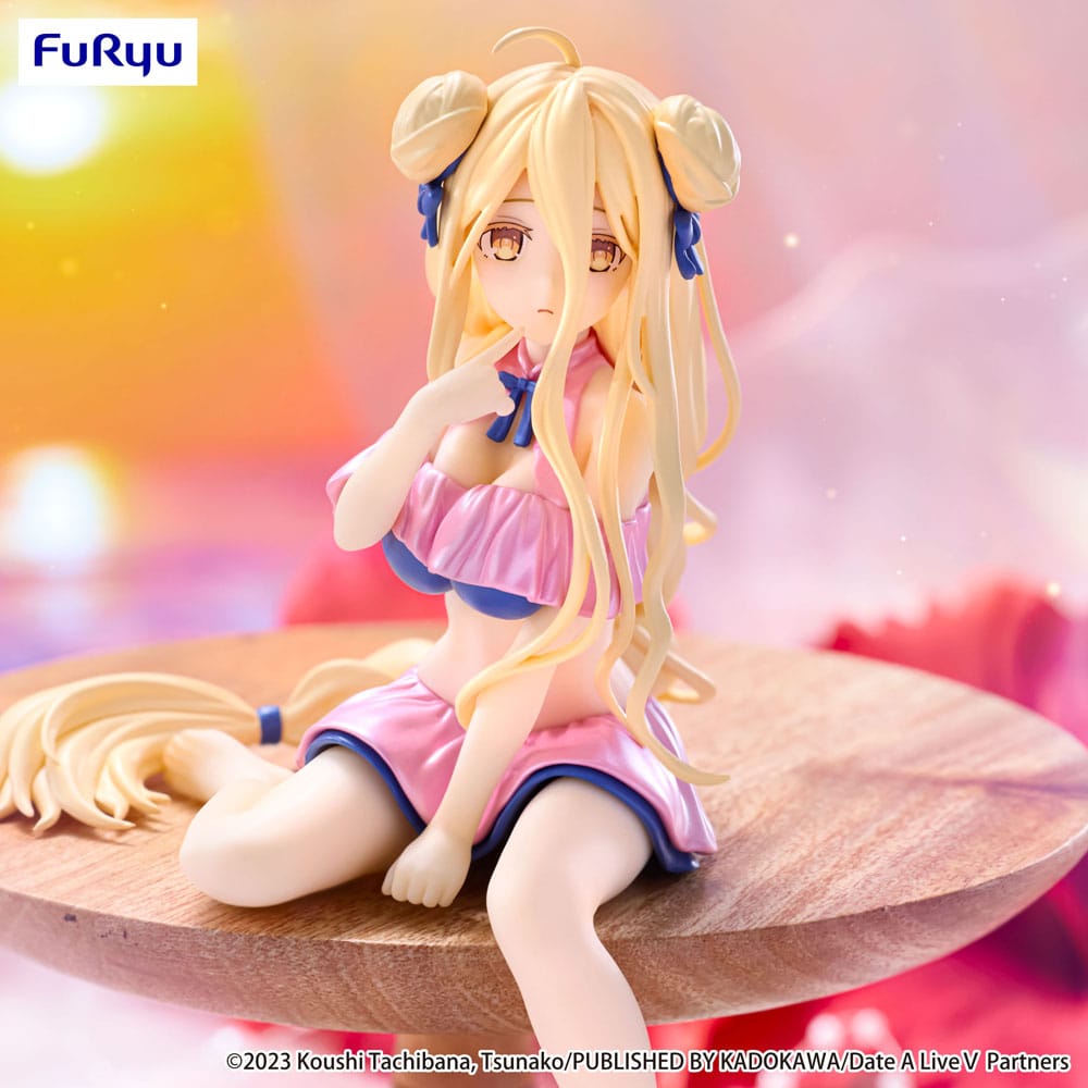 Date A Live V Noodle Stopper PVC Statue Mukuro Hoshimiya Swimsuit Pastel Pink Color Ver. 13 cm