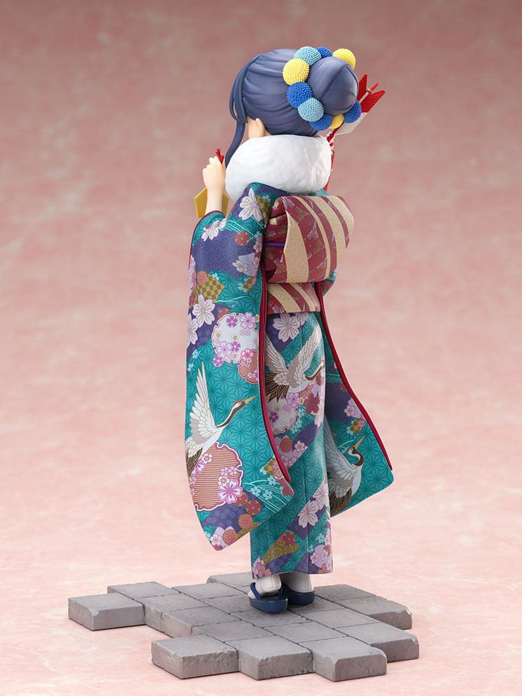 Laid-Back Camp PVC Statue 1/7 Rin Shima Furisode Ver. 21 cm - Damaged packaging