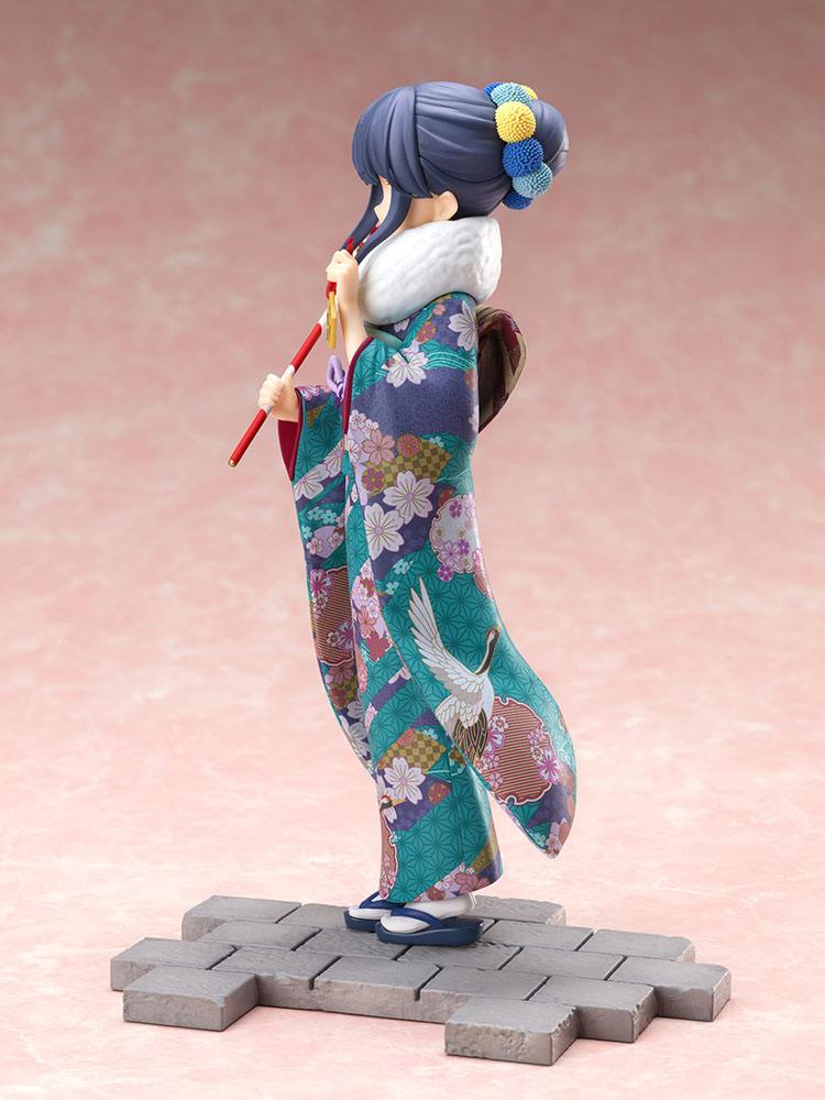 Laid-Back Camp PVC Statue 1/7 Rin Shima Furisode Ver. 21 cm - Damaged packaging