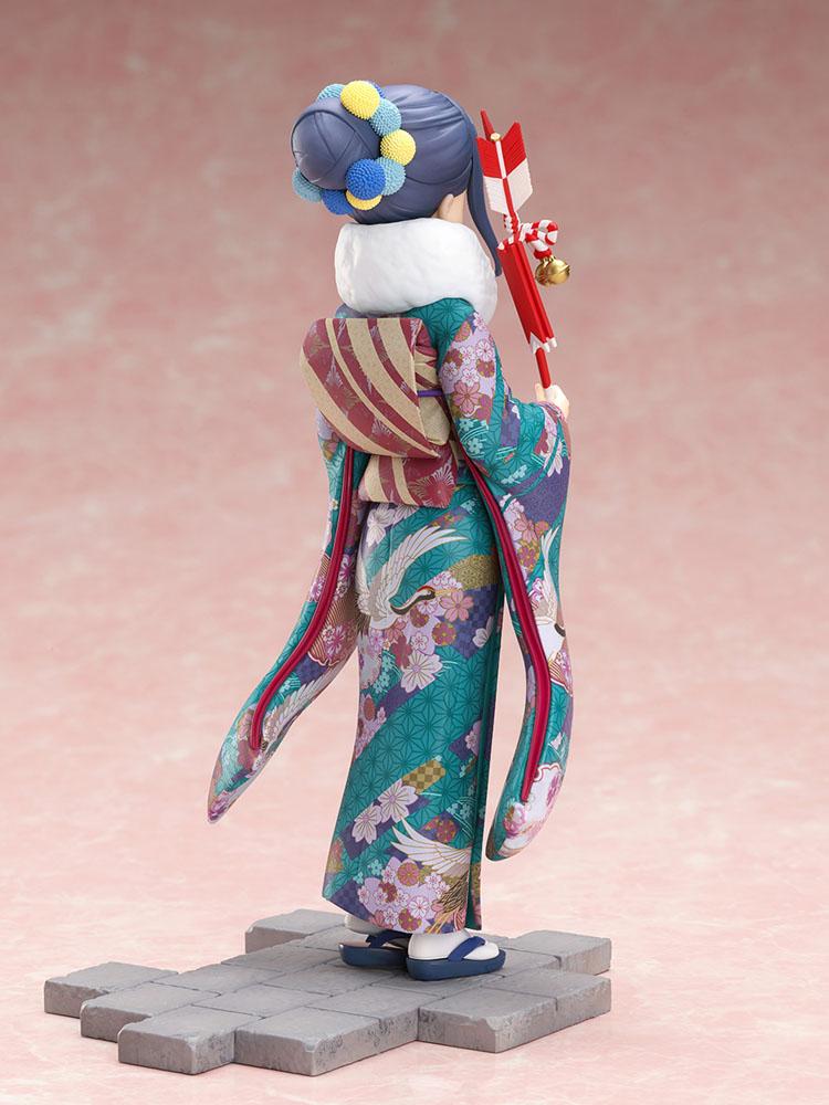Laid-Back Camp PVC Statue 1/7 Rin Shima Furisode Ver. 21 cm - Damaged packaging