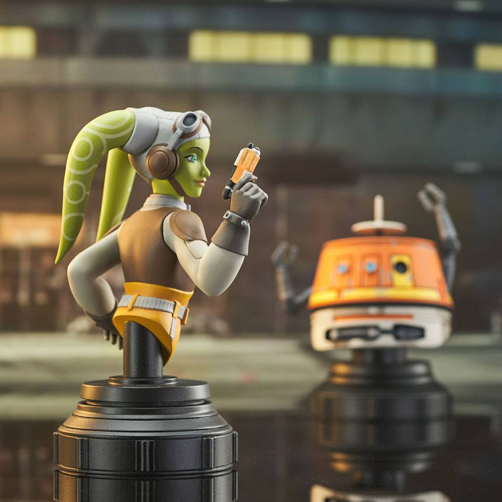 Star Wars Rebels Bust 2-Pack Hera & Chopper 15 cm