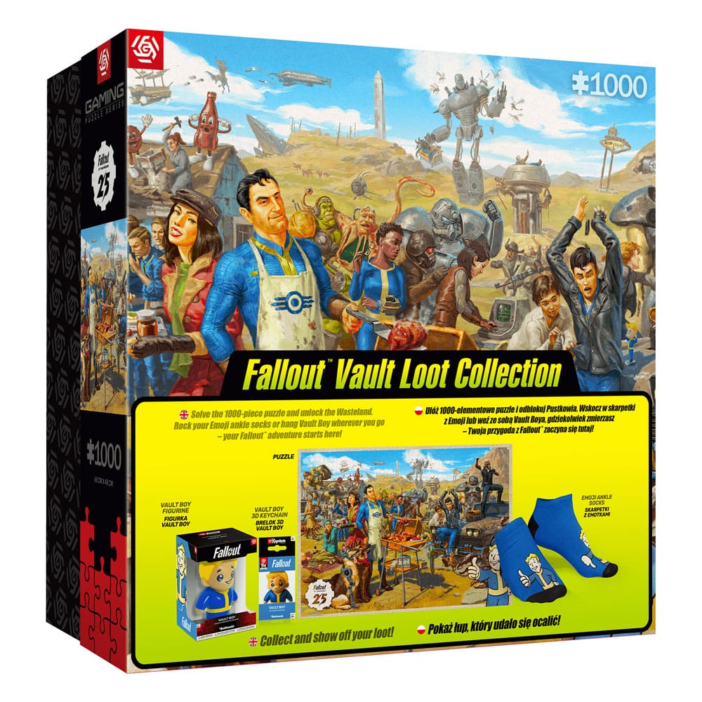 Fallout gift set Fallout Vault Loot Collection (Puzzle, socks, figurines &amp; key ring)