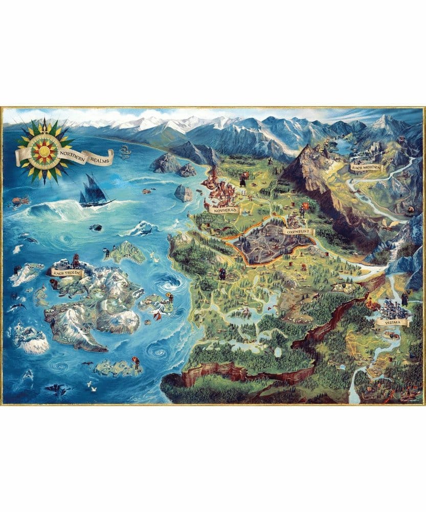 The Witcher Puzzle The Northern Realms Map (1000 Pieces)