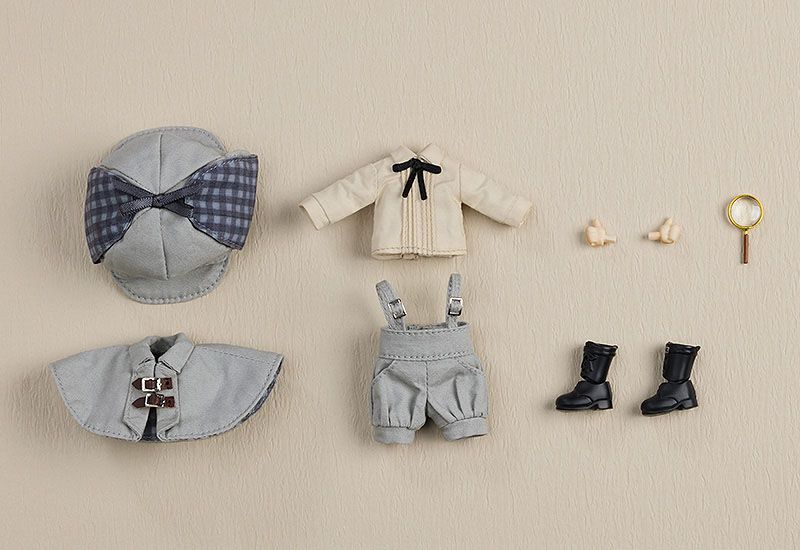 Original Character Parts for Nendoroid Doll Figures Outfit Set Detective - Boy (Gray)