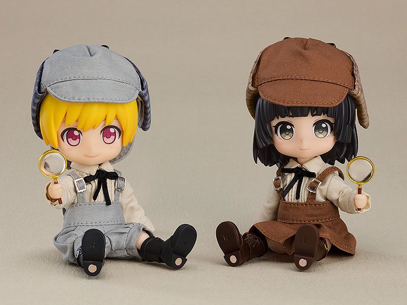 Original Character Parts for Nendoroid Doll Figures Outfit Set Detective - Boy (Gray)