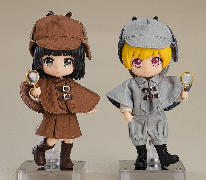 Original Character Parts for Nendoroid Doll Figures Outfit Set Detective - Girl (Brown)