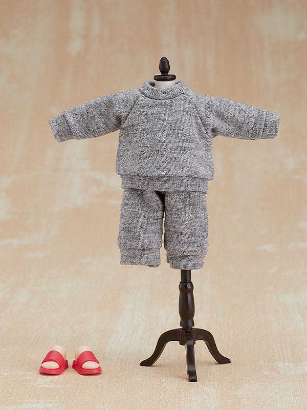 Original Character for Nendoroid Doll Figures Outfit Set: Sweatshirt and Sweatpants (Gray)