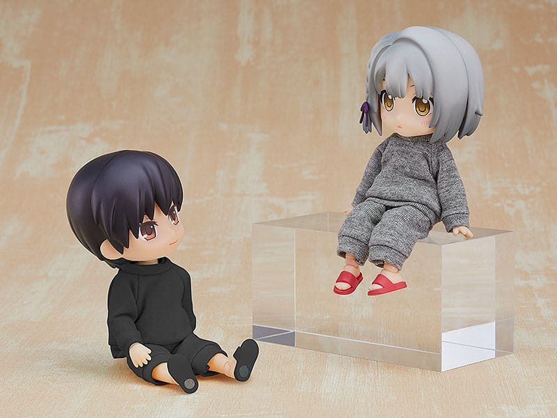 Original Character for Nendoroid Doll Figures Outfit Set: Sweatshirt and Sweatpants (Gray)