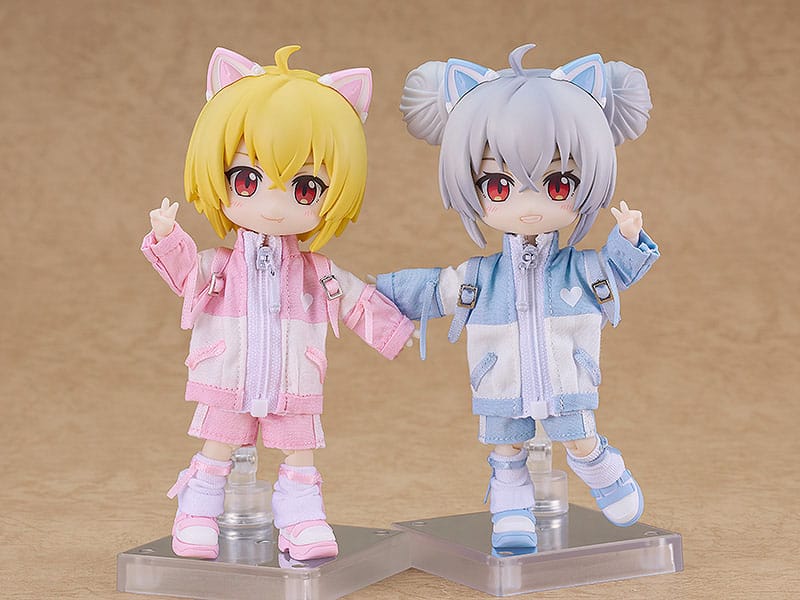 Original Character Accessories for Nendoroid Doll Figures Outfit Set: Subculture Fashion Tracksuit (Blue)