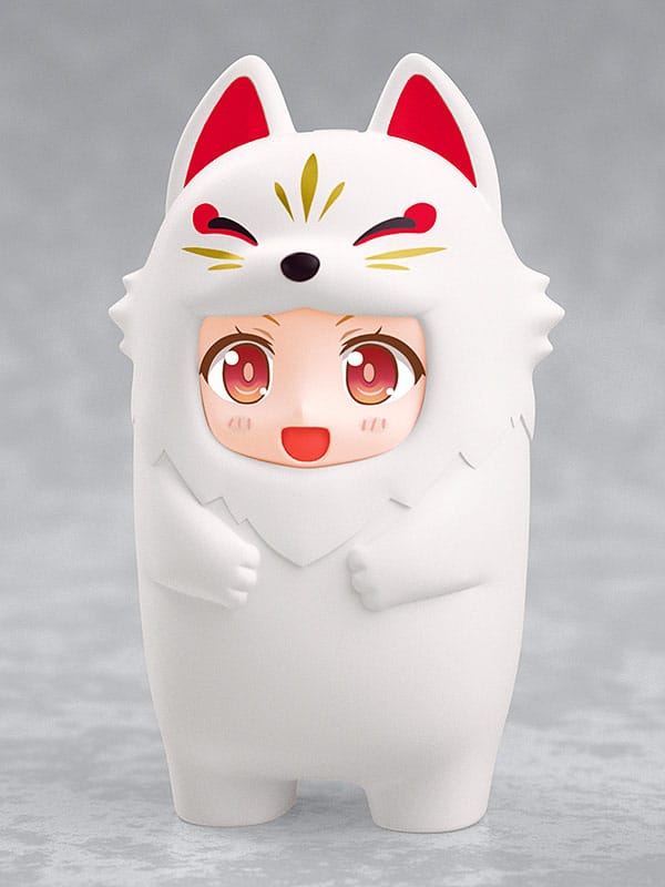 Nendoroid More Kigurumi Face Parts Case for Nendoroid Figures White Kitsune 10 cm