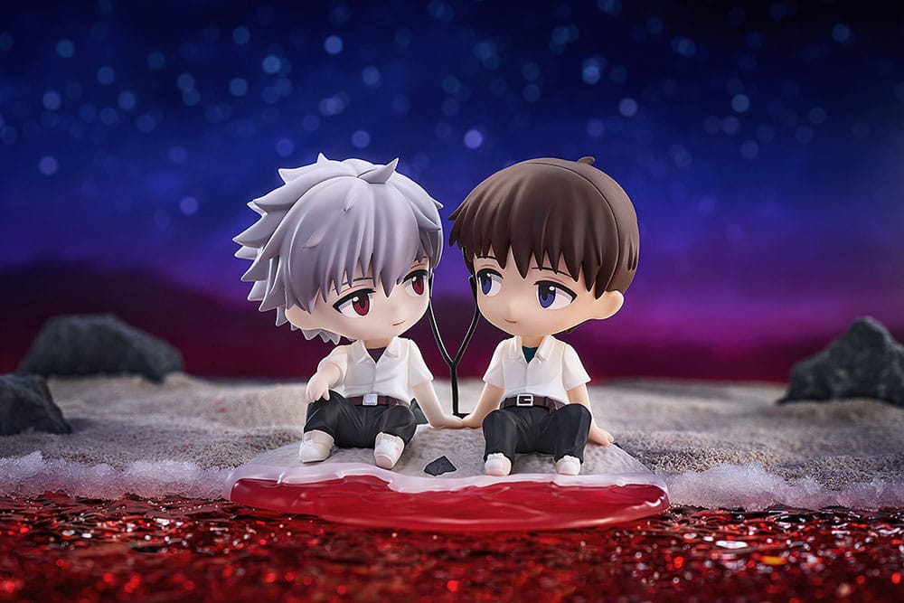 Rebuild of Evangelion Chibi Figure Shinji Ikari & Kaworu Nagisa 8 cm