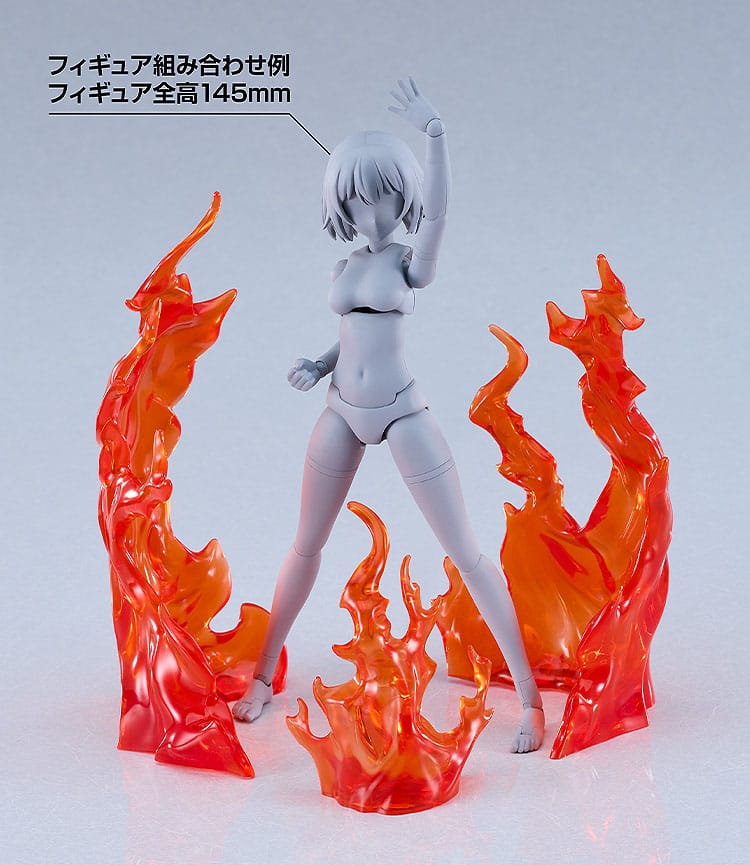 The Simple Effect Parts for Figures Flames: Red